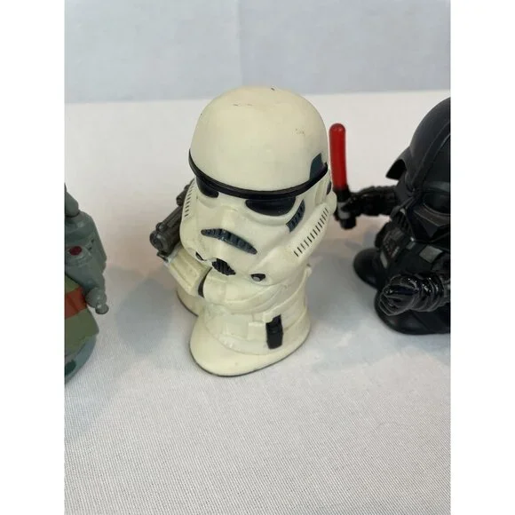 Star Wars Palm Talker Boba Fett Stormtrooper Darth Vader 4in Figures By Tomy - Picture 5 of 11